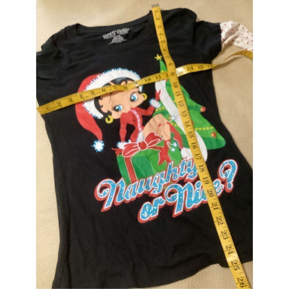 Vintage Betty Boop Long Sleeve Christmas Tee Shirt LJ - Picture 3 of 5